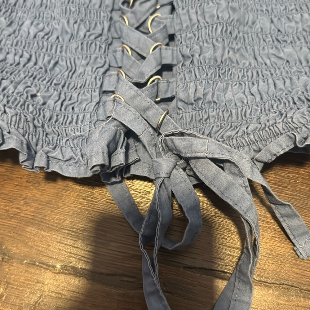 American eagle lace up ruched tube top - Picture 4 of 5